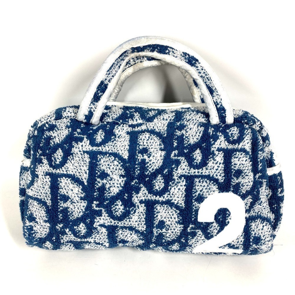 Christian Dior Dior Trotter Logo No. 2 Pile Handbag Pouch Bag Makeup 1 Cosmet...